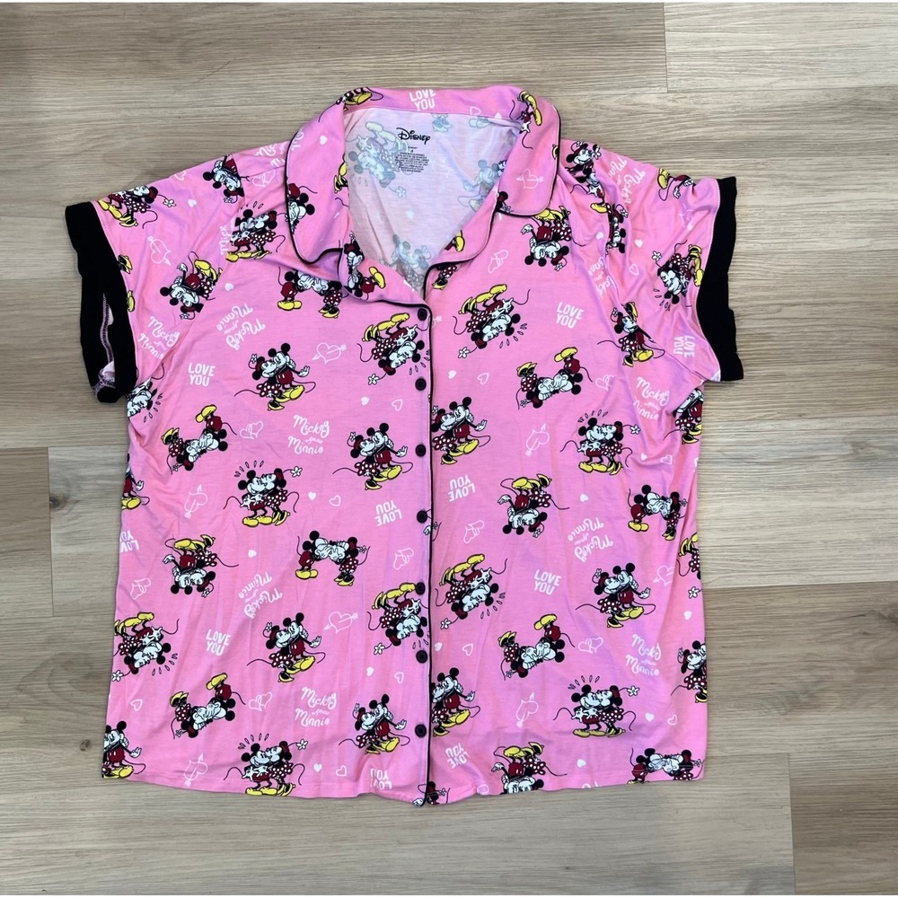 Torrid Disney Mickey &‎ Minnie Mouse Pink Pajama Top size 4